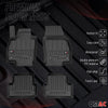 OMAC Premium Alfombrillas De Coche para Seat Arona 2017-2025 Negro TPE Goma 4Pza