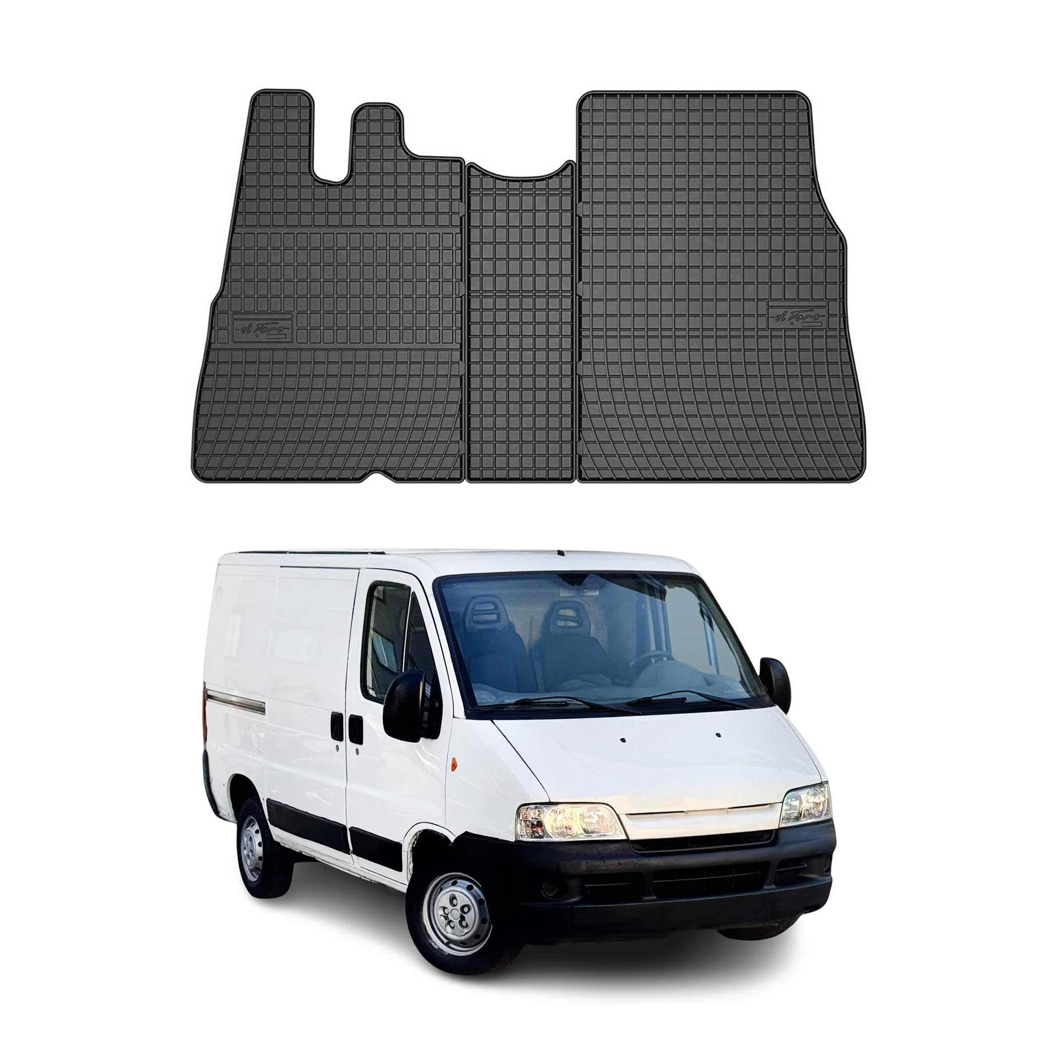 OMAC Alfombrillas De Coche para Citroen Jumper 1994-2006 Negro Goma 3Pza