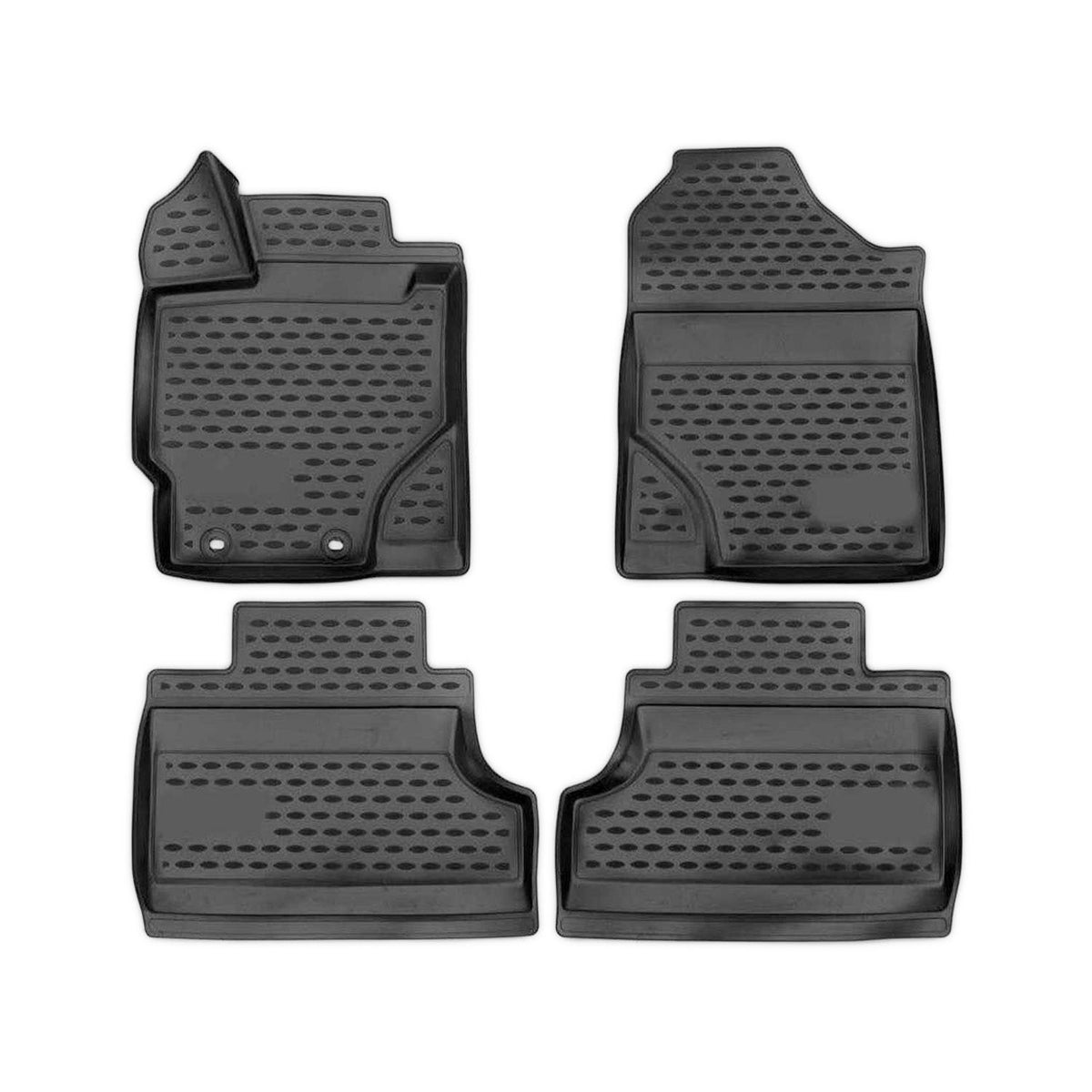 OMAC Alfombrillas De Coche para Toyota Yaris P13 2010-2024 Negro Goma TPE 4Pza