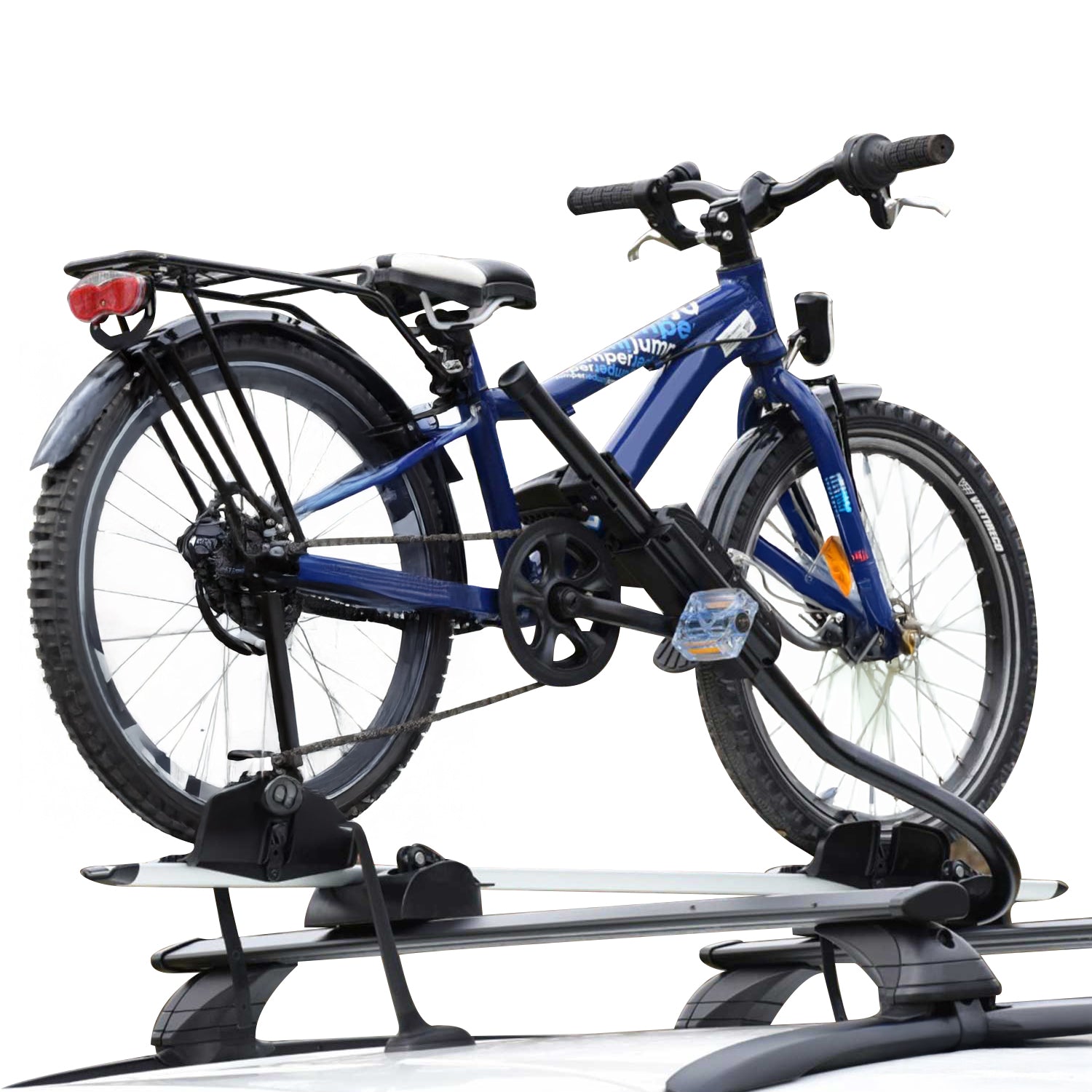 Portabicicletas de Techo para Bicicletas Universal Gris Negro Aluminio