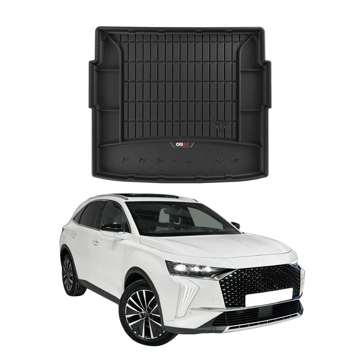 OMAC Premium Bandeja Maletero Alfombrilla para DS DS7 Crossback 2017-2025 TPE