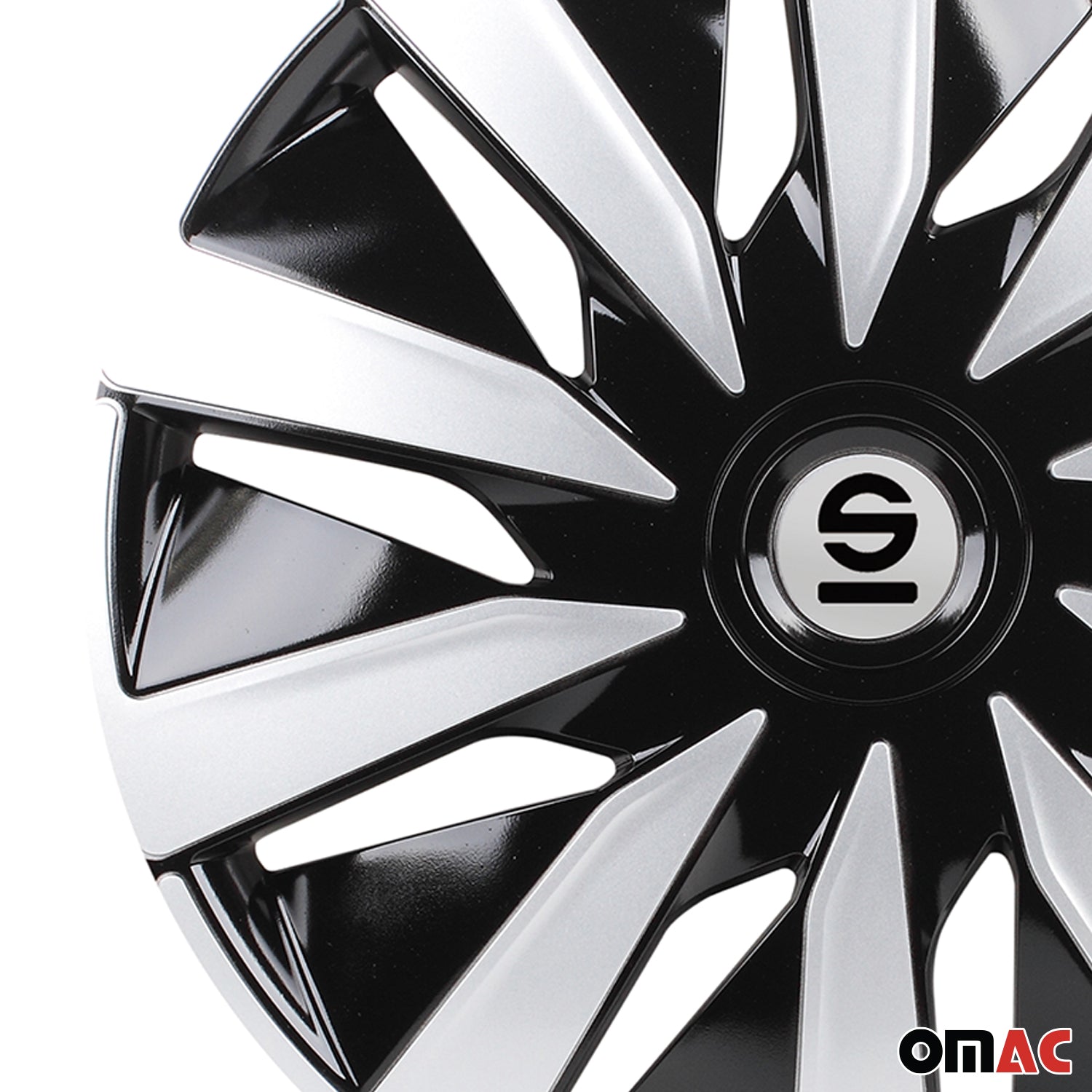 Sparco Lazio Tapacubos 14 Pulgadas Universal Negro Plata ABS Plástico