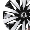 Sparco Lazio Tapacubos 14 Pulgadas Universal Negro Plata ABS Plástico