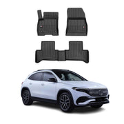 OMAC Premium Alfombrillas De Coche para Mercedes EQA 2021-2025 Negro TPE Goma 3x