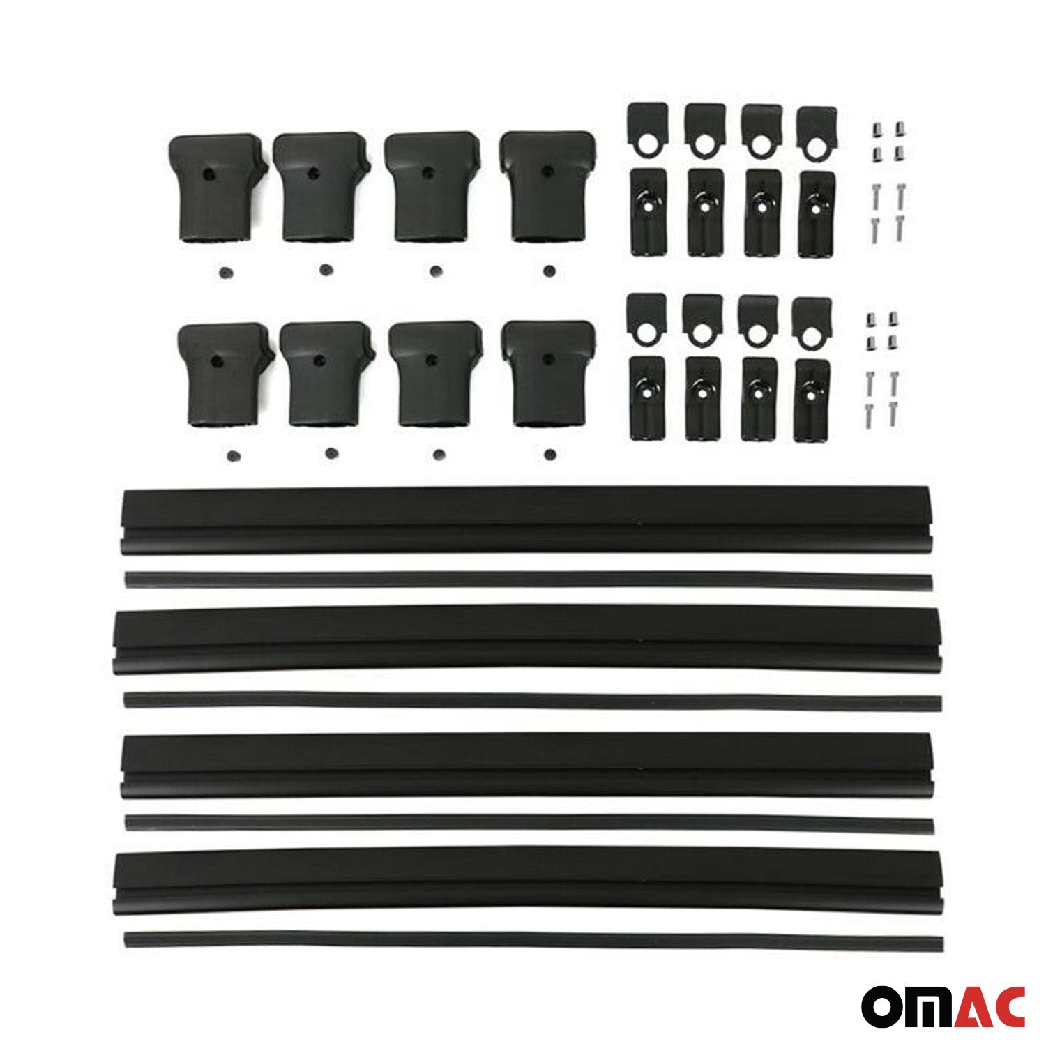Barras Techo Baca para VW T5 T6 Transporter Multivan Caravelle 2003-24 Negro 4x