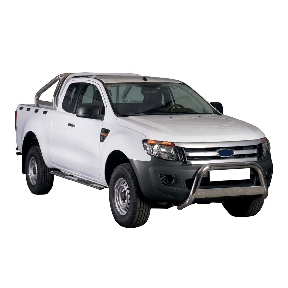Bull Barra Frontal para Ford Ranger 2012-2015 Plata Brillante Acero 1Pza
