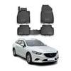 OMAC Alfombrillas De Coche para Mazda 6 2012-2021 Wagon Negro Goma TPE 4Pza