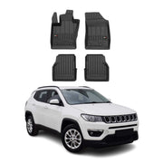 OMAC Premium Alfombrillas De Coche para Jeep Compass 2017-2025 Negro TPE Goma 4x
