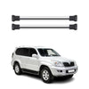 Barras de Techo Baca para Toyota Land Cruiser 2002-2009 Gris Aluminio 2Pza