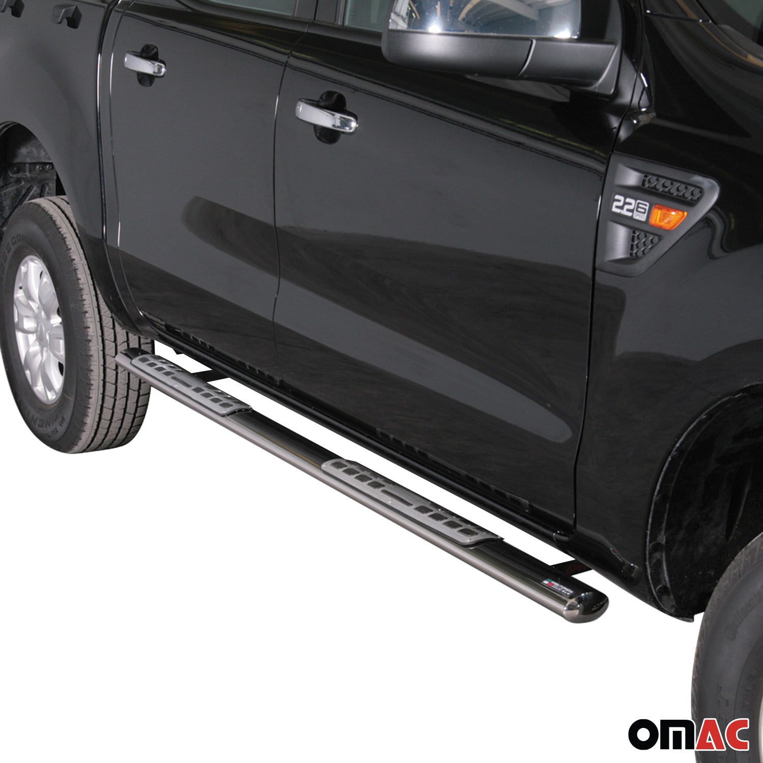 Estribos Barras Laterales para Ford Ranger Double Cab 2012-2015 Plata Acero