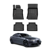 OMAC Premium Alfombrillas De Coche para Alfa Romeo Giulia 2015-2026 RWD Goma 4x