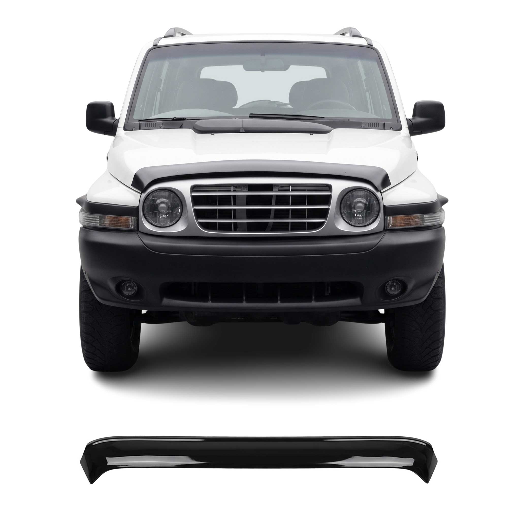 Deflector de Capó para Ssangyong Korando 1996-2006 Oscuro Brillante Acrílico