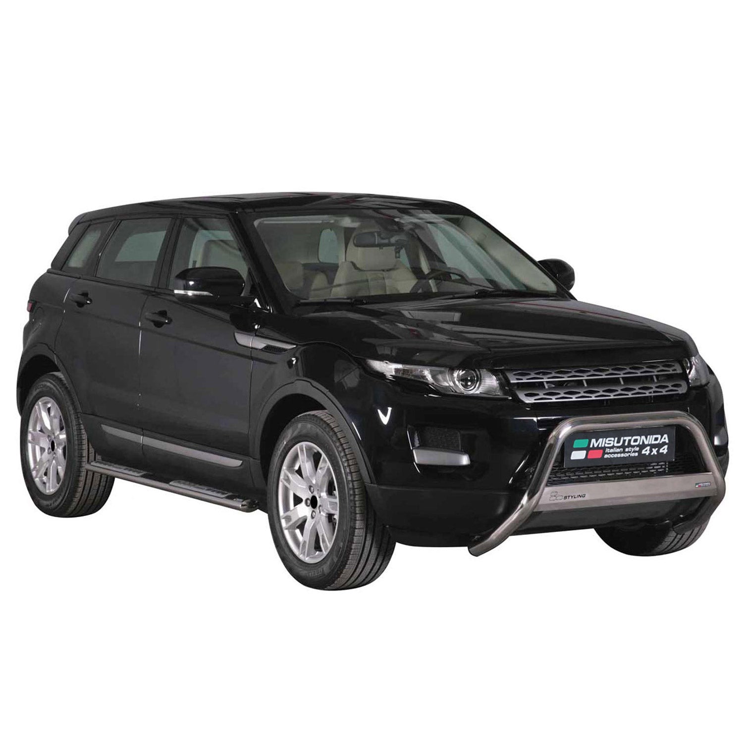 Par de Estribos Barras Laterales para Range Rover Evoque 2011-2015 Plata Acero