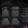 OMAC Premium Alfombrillas De Coche para BMW X4 F26 2014-2018 Negro TPE Goma 4Pza