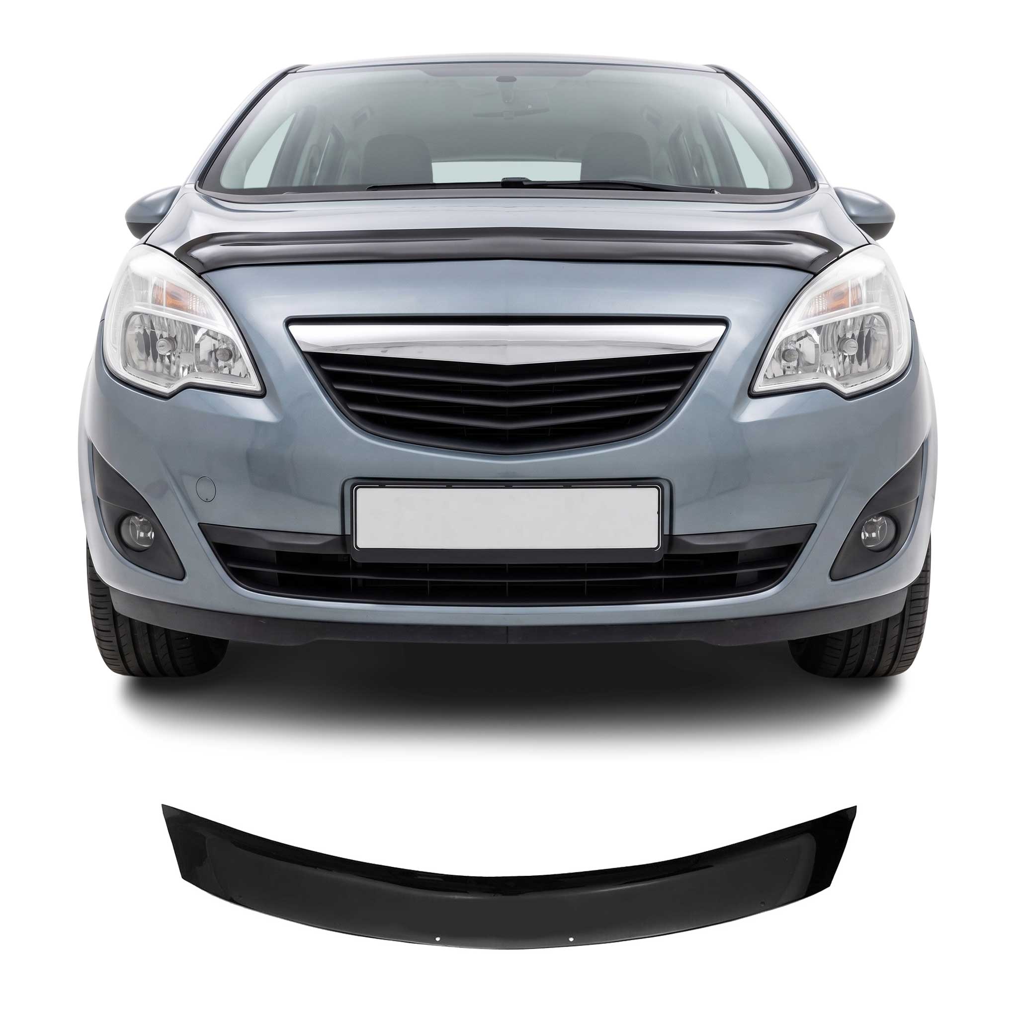 Deflector de Capó para Opel Meriva B 2010-2014 Oscuro Brillante Acrílico
