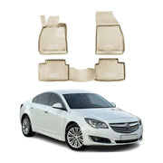 OMAC Alfombrillas De Coche para Opel Insignia 2008-2017 Beige Goma TPE 4Pza