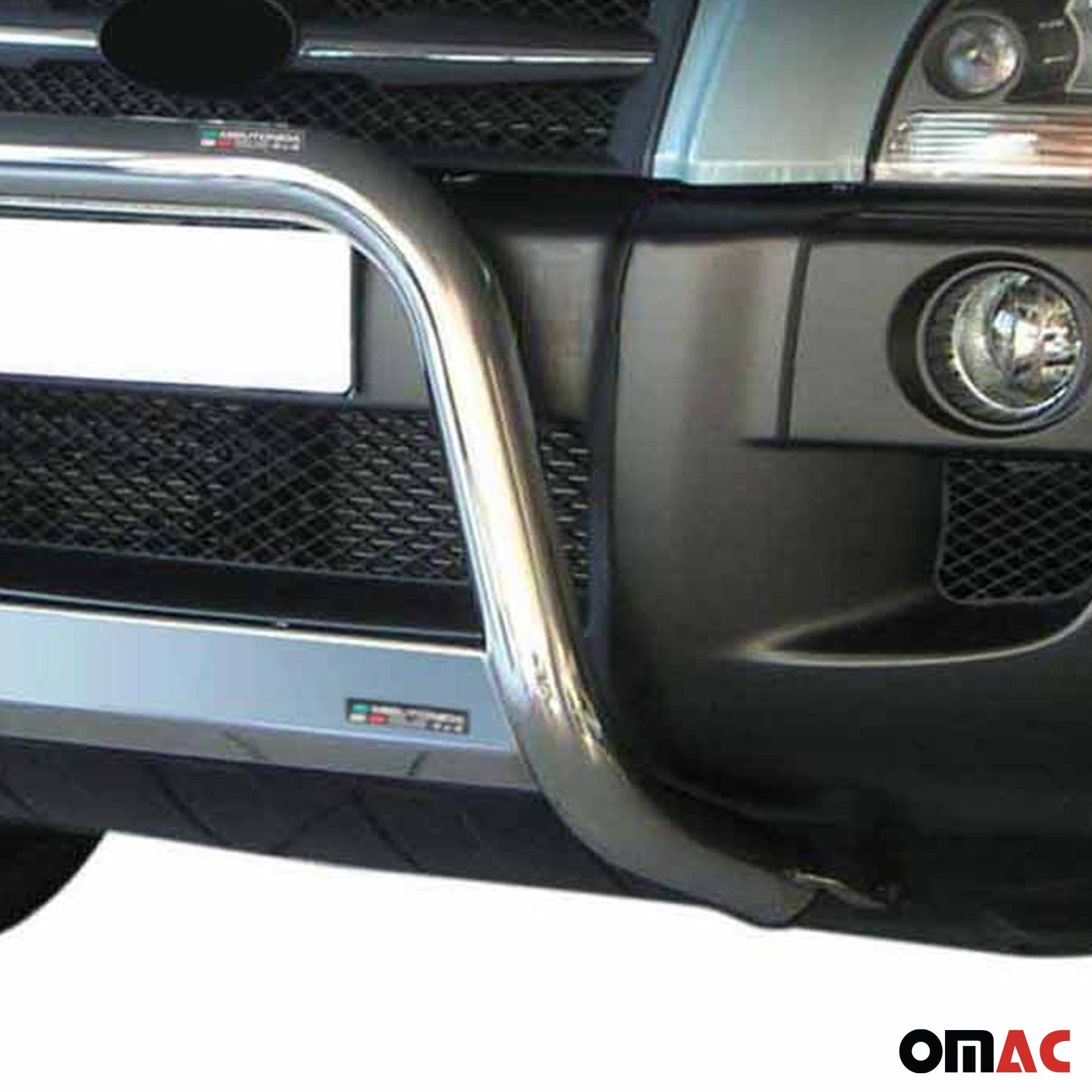 Bull Barra Frontal para Hyundai Tucson 2004-2009 Plata Brillante Acero 1Pza
