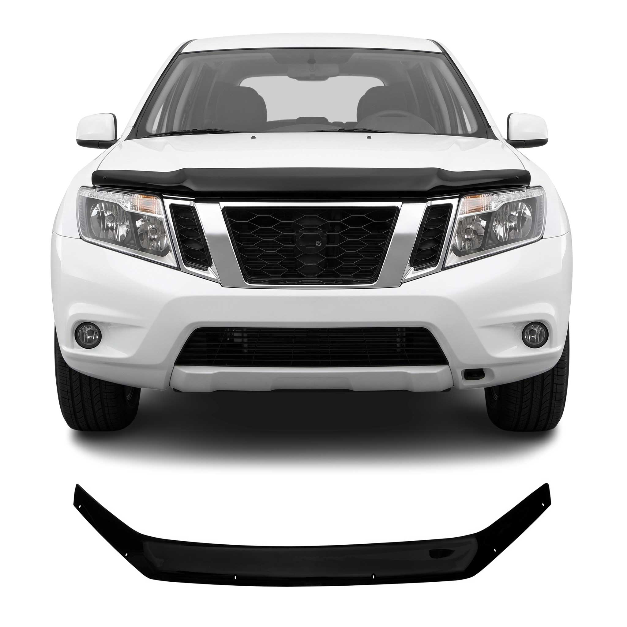 Deflector de Capó para Nissan Terrano 2013-2020 Oscuro Brillante Acrílico