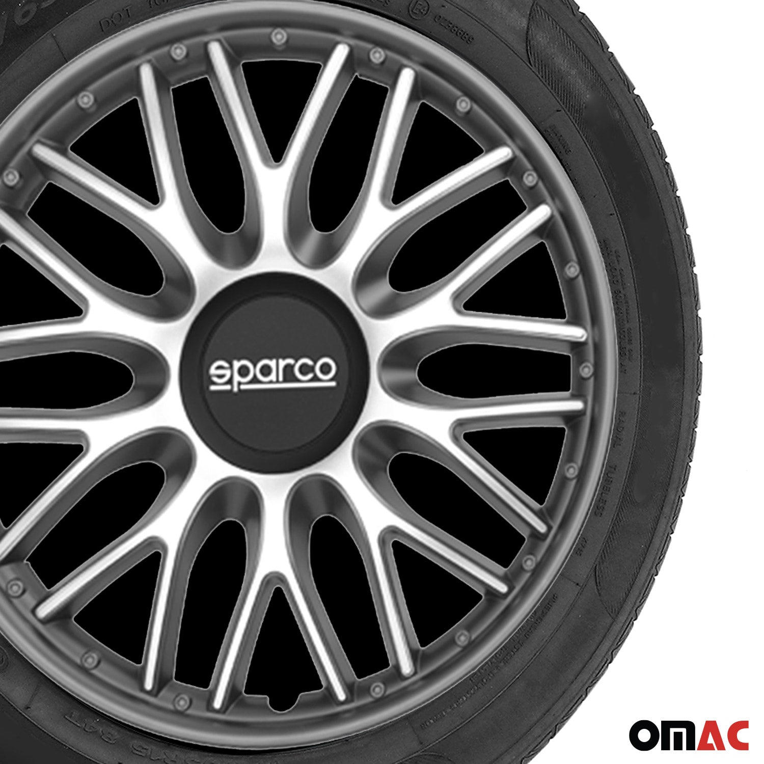 Sparco Roma Tapacubos 14 Pulgadas Universal Plata ABS Plástico