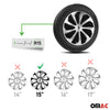Sparco Sicilia Tapacubos 15 Pulgadas Universal Negro Plata ABS Plástico