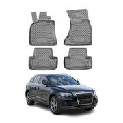 OMAC Alfombrillas De Coche para Audi Q5 8R 2008-2017 Gris Goma TPE 4Pza
