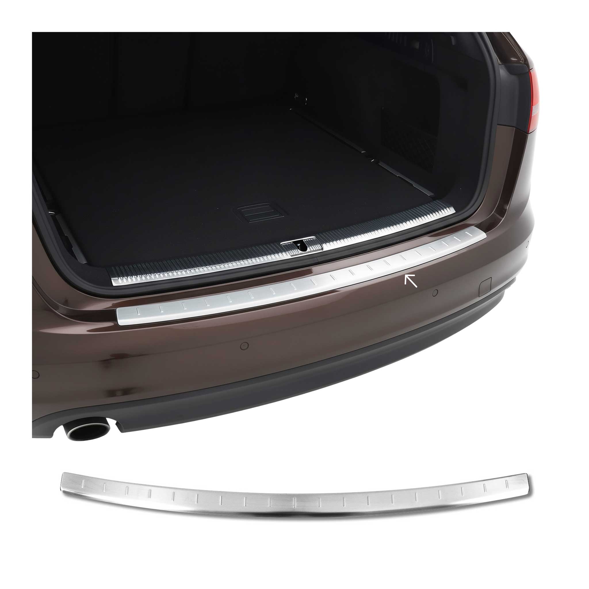 Protector Parachoques para Audi A6 C7 Familiar 2011-2015 Pre-FL Acero cepillado