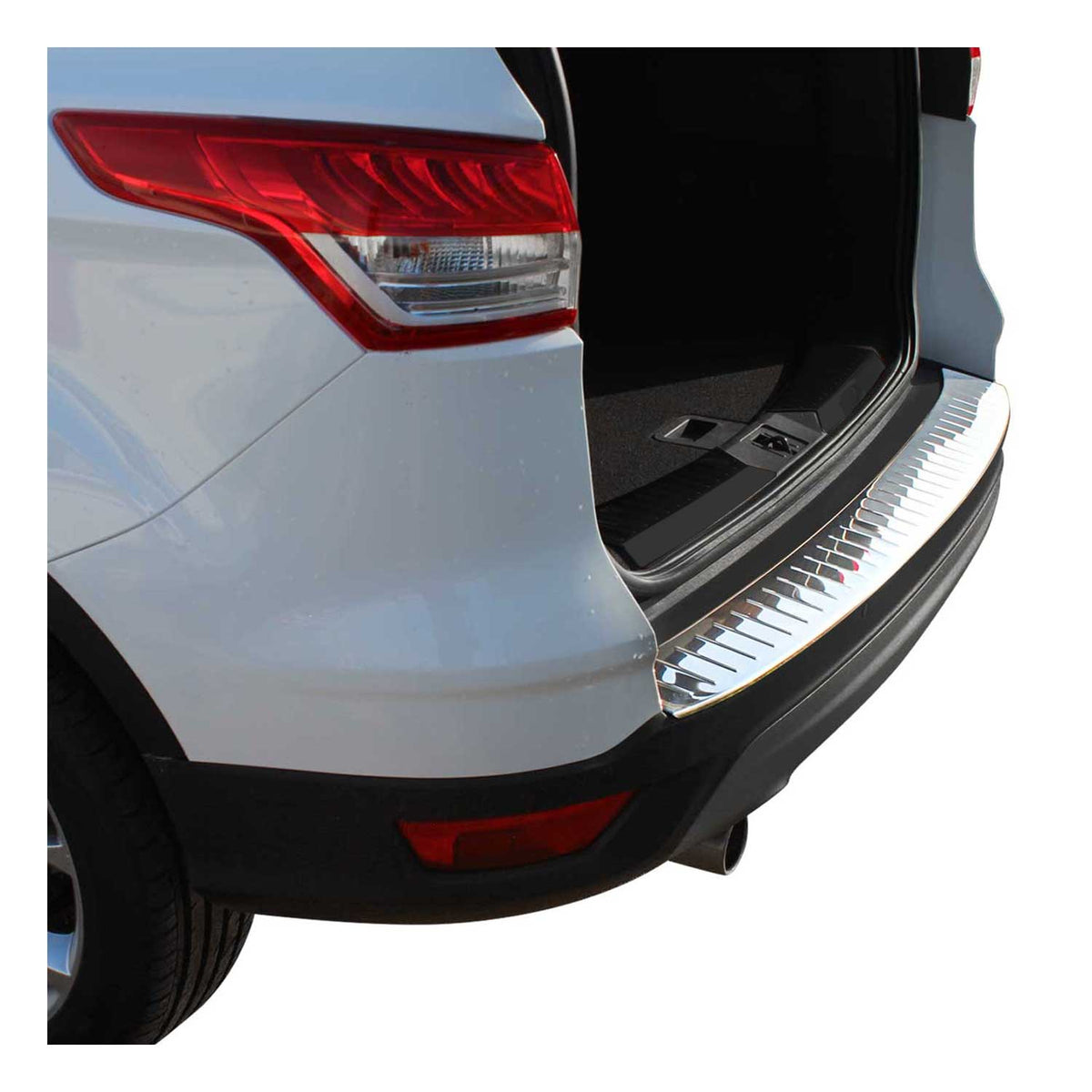 Protector de Parachoques Trasero para Ford Kuga 2013-2019 Plata Brillante Acero