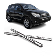 Par de Estribos Barras Laterales para Toyota RAV4 XA30 2006-2009 Plata Acero 2x