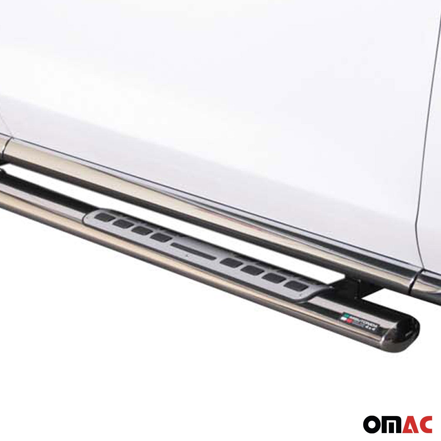 Par de Estribos Barras Laterales para Mazda CX-7 2010-2012 Plata Acero 2x