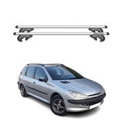Menabo Barras de Techo Baca para Peugeot 206 Familiar 2002-2025 Gris Aluminio 2x