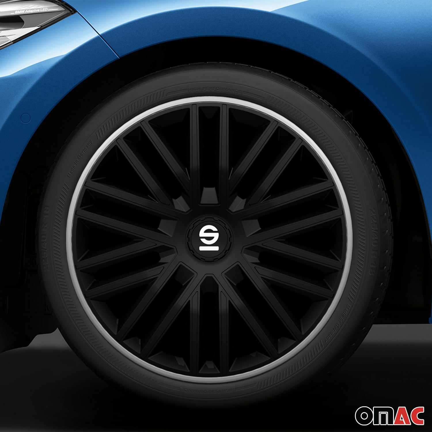 Sparco Tapacubos 14 Pulgadas Universal Gris Negro ABS