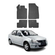 OMAC Alfombrillas De Coche para Dacia Logan 2008-2014 Negro Goma TPE 4Pza
