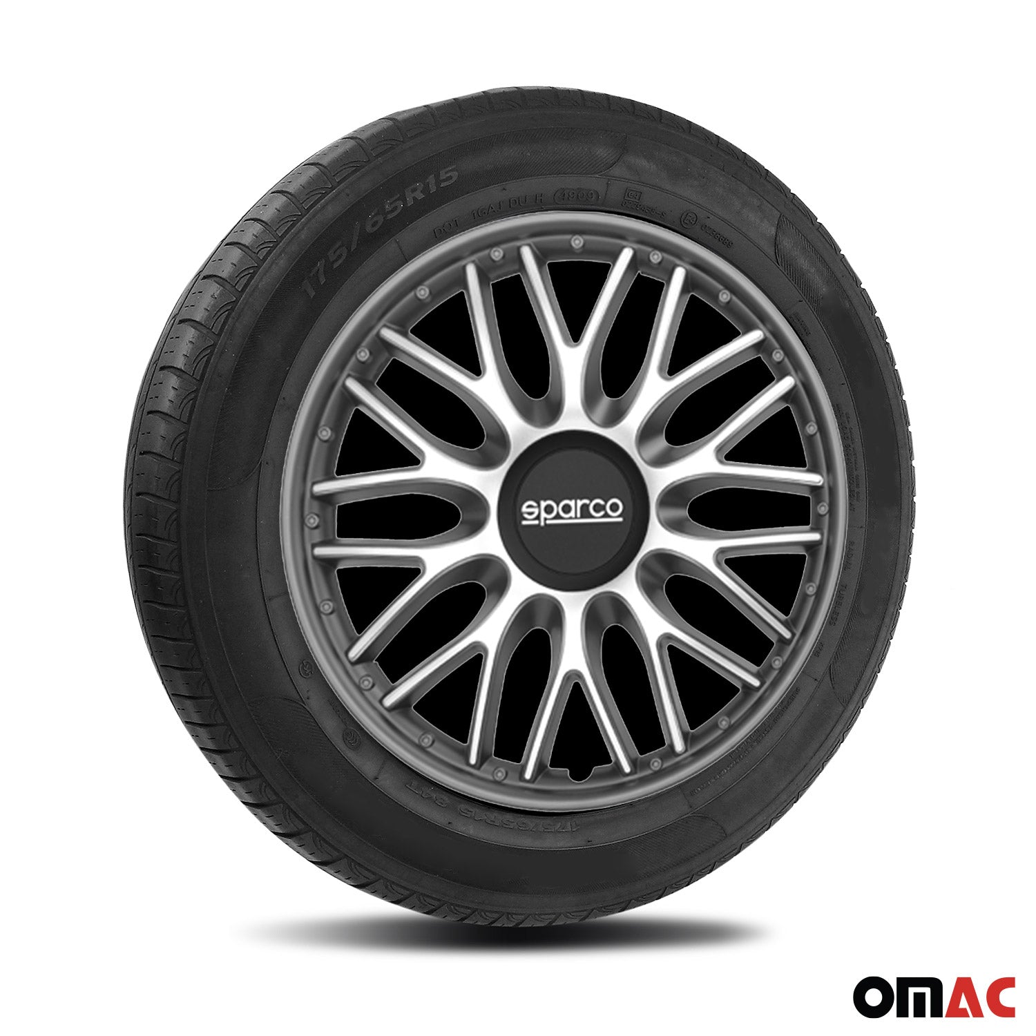 Sparco Roma Tapacubos 14 Pulgadas Universal Plata ABS Plástico