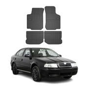 OMAC Alfombrillas De Coche para Skoda Octavia 1996-2010 Negro Goma TPE 4Pza