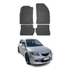 OMAC Alfombrillas De Coche para Mazda 2 2002-2007 Negro Goma TPE 4Pza