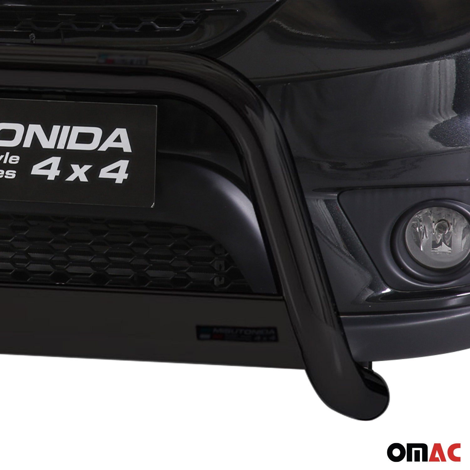 Bull Barra Frontal para Fiat Freemont 2011-2016 Negro Brillante Acero
