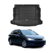 OMAC Premium Bandeja Maletero Alfombrilla para Seat Leon 2012-2020 Negro TPE