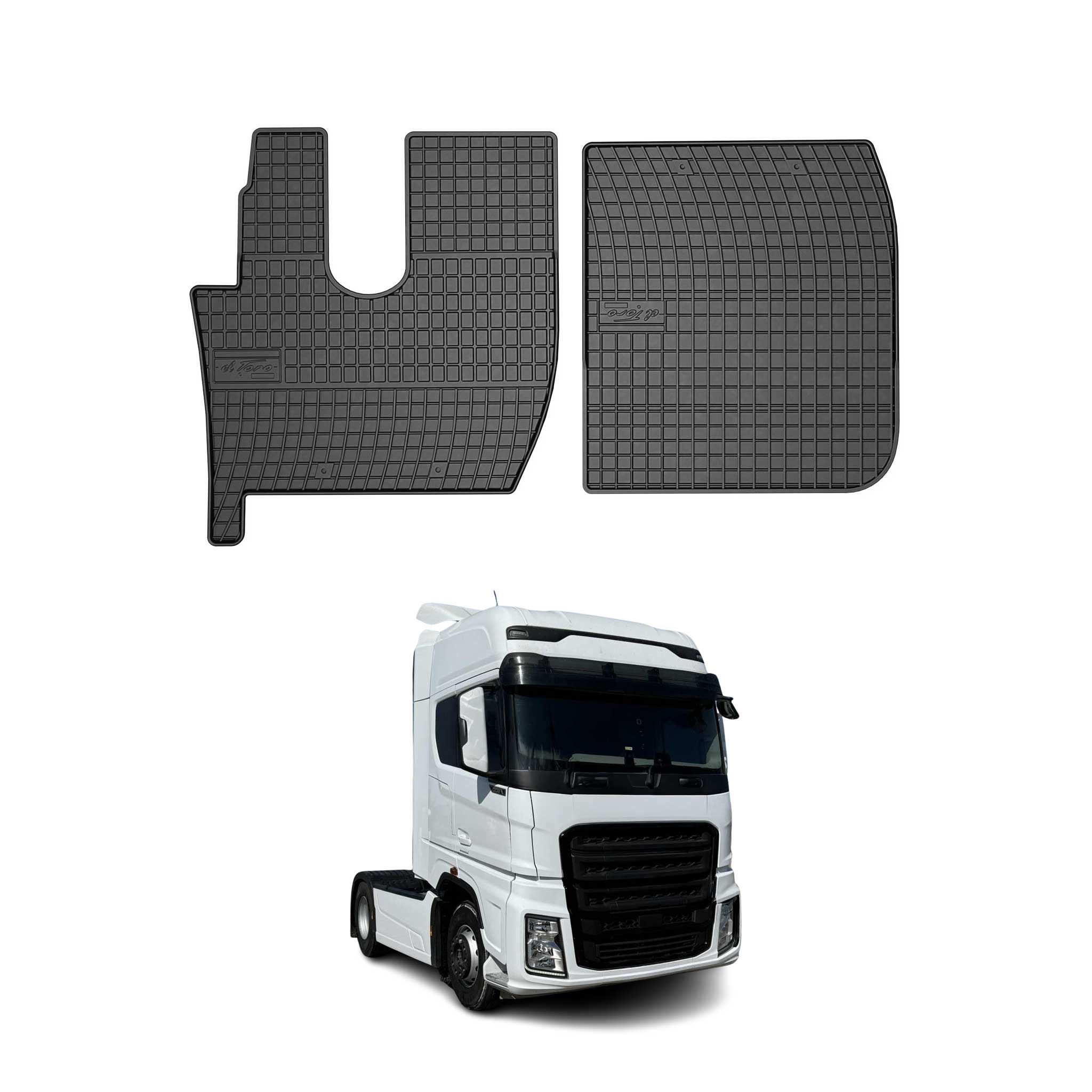 OMAC Alfombrillas De Coche para Ford F-Max 2018-2025 Negro Goma 2Pza