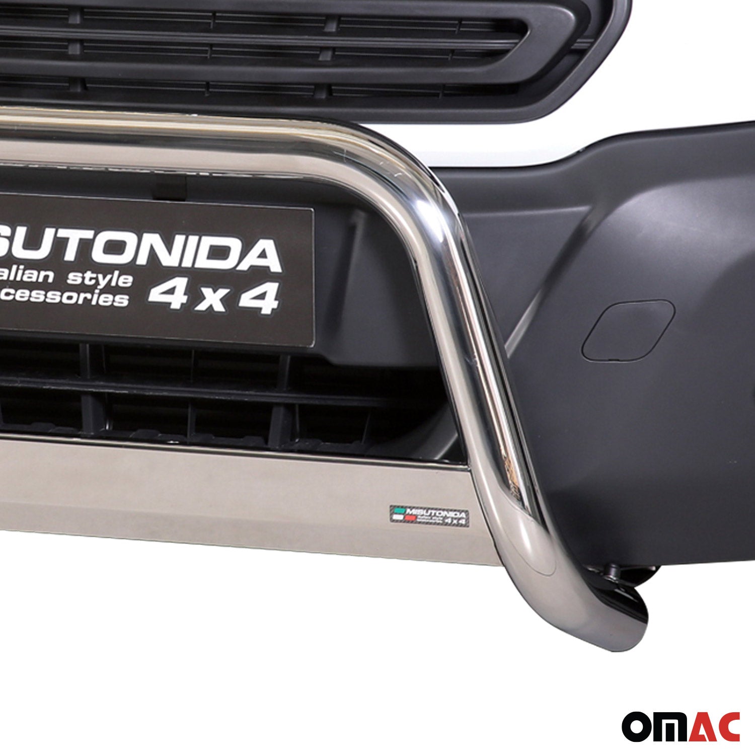 Bull Barra Frontal para Ford Transit 2015-2026 Plata Brillante Acero 1Pza