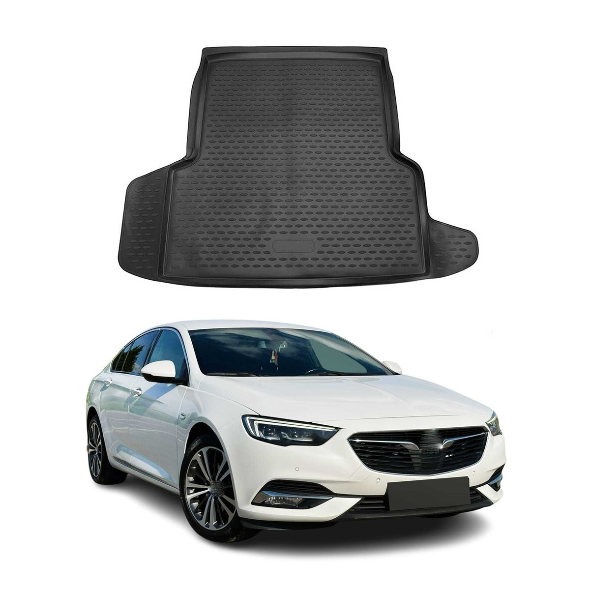 OMAC Bandeja Maletero Alfombrilla para Opel Insignia B Sedán 2017-2021 Negro TPE