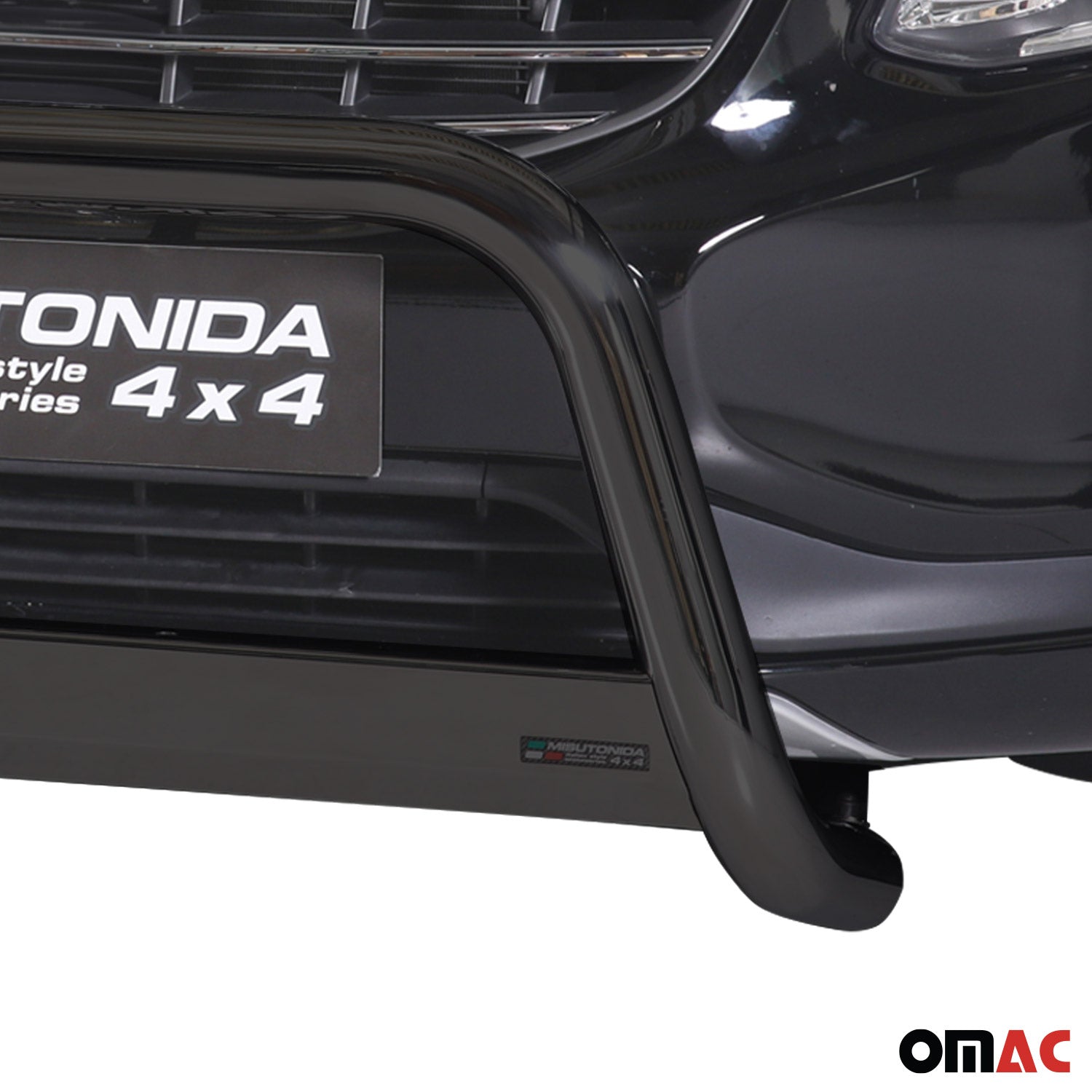 Bull Barra Frontal para Volvo XC60 2013-2017 Negro Brillante Acero 1Pza