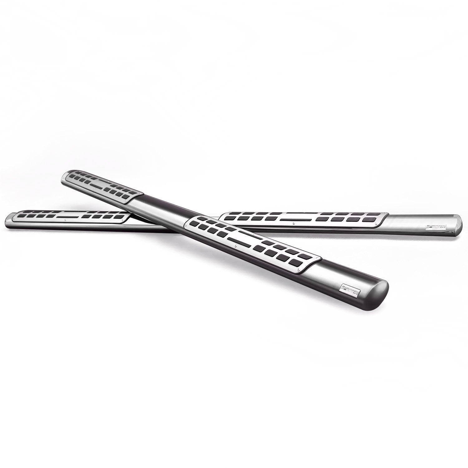 Par de Estribos Barras Laterales para Kia Sorento 2002-2006 Plata Acero 2x