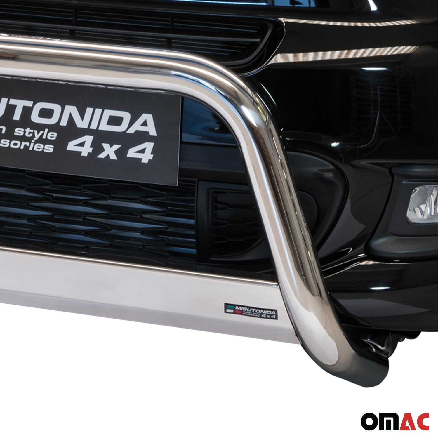 Bull Barra Frontal para Fiat 500X 2014-2018 Plata Brillante Acero 1Pza