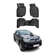 OMAC Alfombrillas De Coche para Toyota Hilux 2011-2015 Negro Goma TPE 4Pza