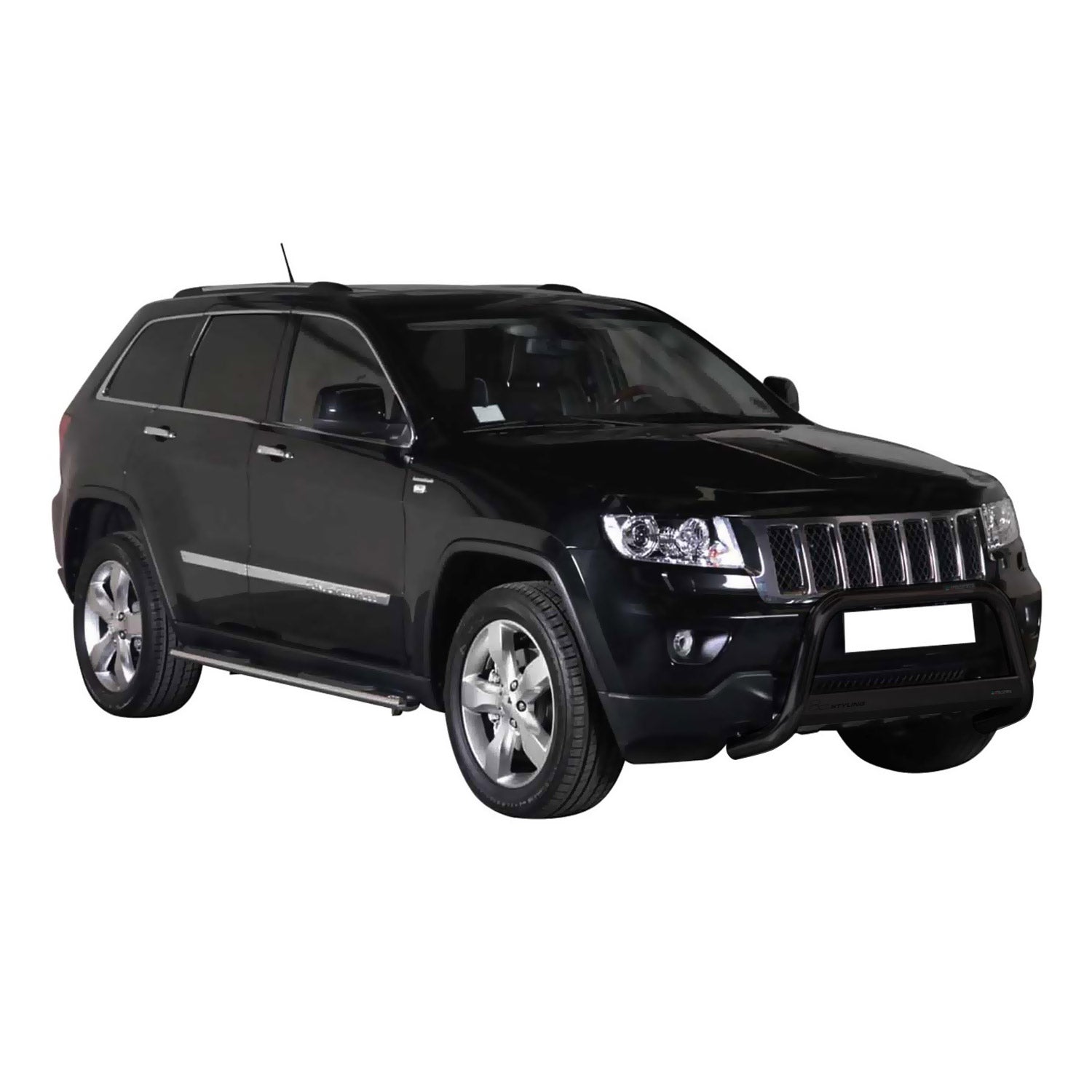 Bull Barra Frontal para Jeep Grand Cherokee 2010-2013 Negro Brillante Acero 1Pza