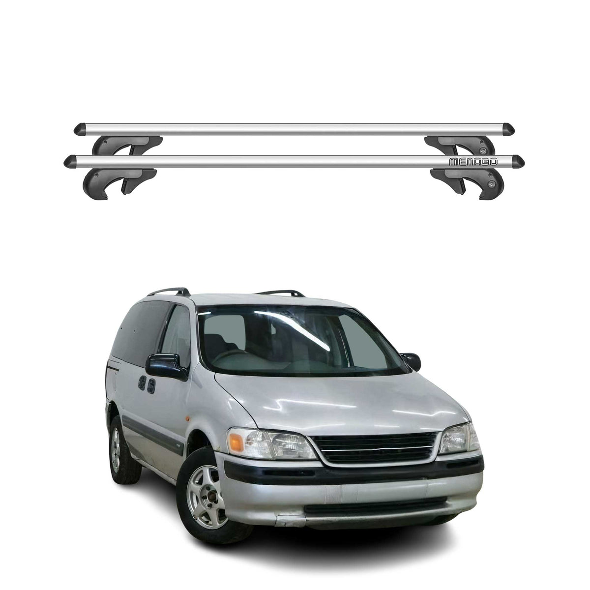 Menabo Barras de Techo Baca para Opel Sintra 1996-1999 Gris Aluminio 2Pza