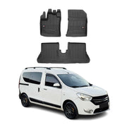 OMAC Premium Alfombrillas De Coche para Dacia Dokker 2012-2021 Negro TPE Goma 3x