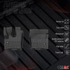 OMAC Premium Alfombrillas De Coche para DAF XF 2013-2025 Negro TPE Goma 2Pza