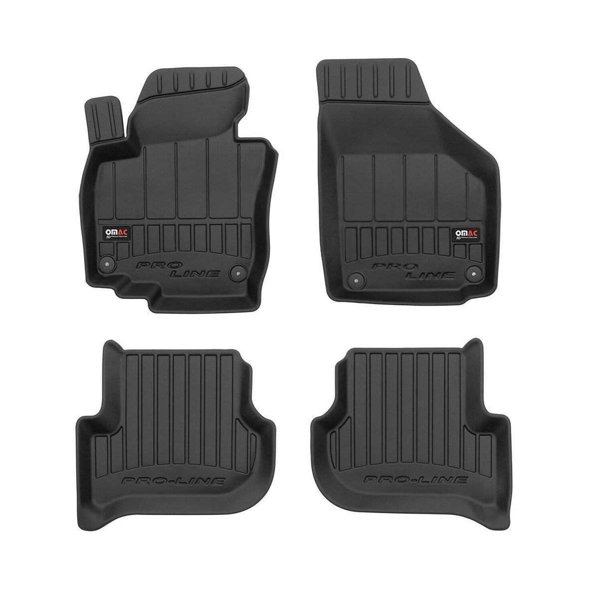 OMAC Premium Alfombrillas De Coche para Skoda Yeti 2009-2017 Negro TPE Goma 4Pza