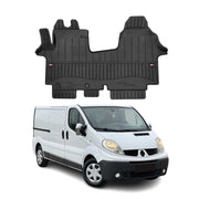 OMAC Premium Alfombrillas De Coche para Renault Trafic 2001-2014 Negro TPE Goma